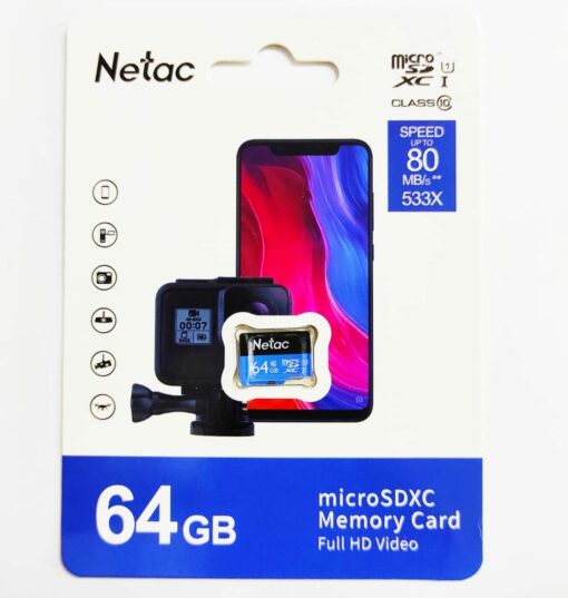 MEMORIA 64GB NETAC / MAXXA CLASE 10 ORIGINAL