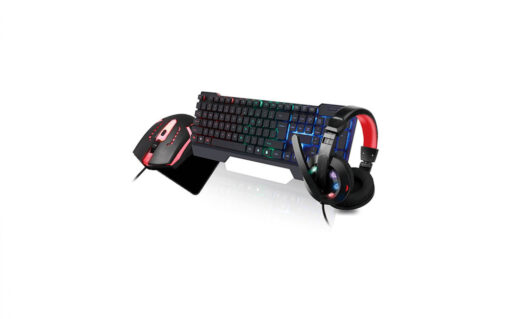 KIT TECLADO + MOUSE + PAD + VINCHA GAMER KM6