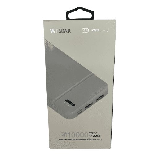 POWER BANK 10000 MAH S139 TIPO C WESDAR