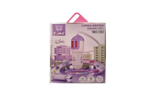CARGADOR AUTO 3.1 ADAPTADOR TIPO C 2 USBT MCC 2302