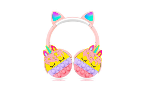 AURICULAR VINCHA BLUETOOTH AR-1372 CON OREJITAS POPIT UNICORNIO