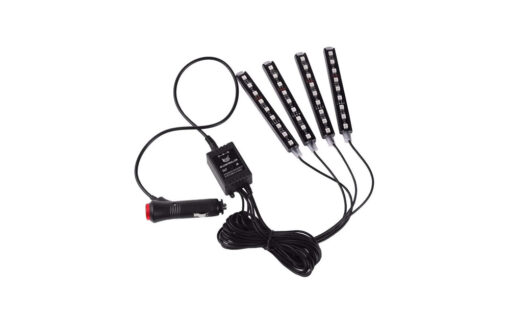 TIRA LED AUTO RGB CON FUENTE Y CONTROL AUDIORITMICA