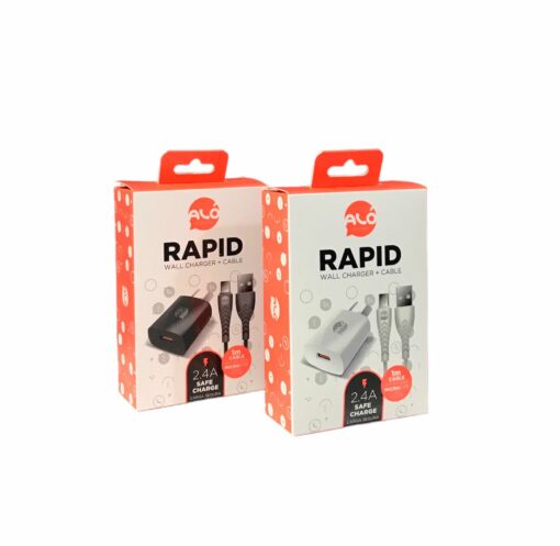 ADAPTADOR 2.4A CON CABLE MICRO RAPID ALO