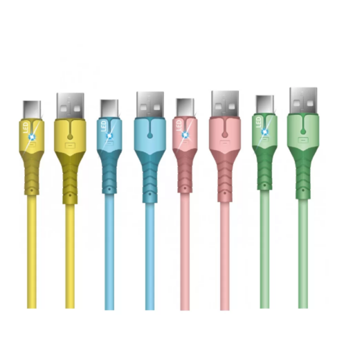 CABLE DE DATOS TIPO C 2.4A LED FOXBOX