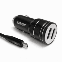 Alternative view of CARGADOR AUTO 2 USB A CON CABLE MICRO 3.1A ESTRUENDO