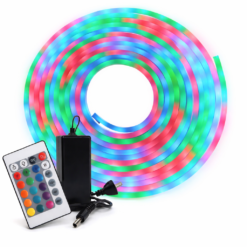 TIRA LED NEON 12V C/FUENTE Y CONTROL (5M) RGB LED-83096