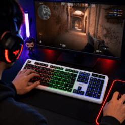 Alternative view of TECLADO GAMER LED RETROILUMINADO USB NKB-T100
