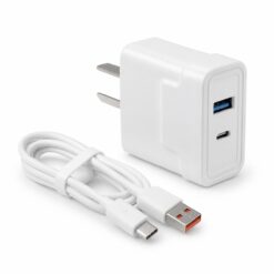 Alternative view of CARGADOR PRO21 2 USB A + CABLE TIPO C 4.3A CAJA NARANJA GRANDE
