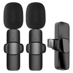 MICRÓFONO CORBATERO INALAMBRICO K9 TIPO C DOBLE