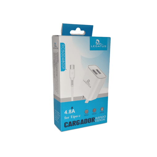 CARGADOR 220 TIPO C 4.8 2 USB LEGATUS RC5004800F