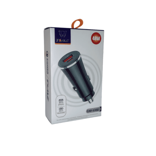 ADAPTADOR AUTO TIPO C + USB 3.0 48W CAR-53001