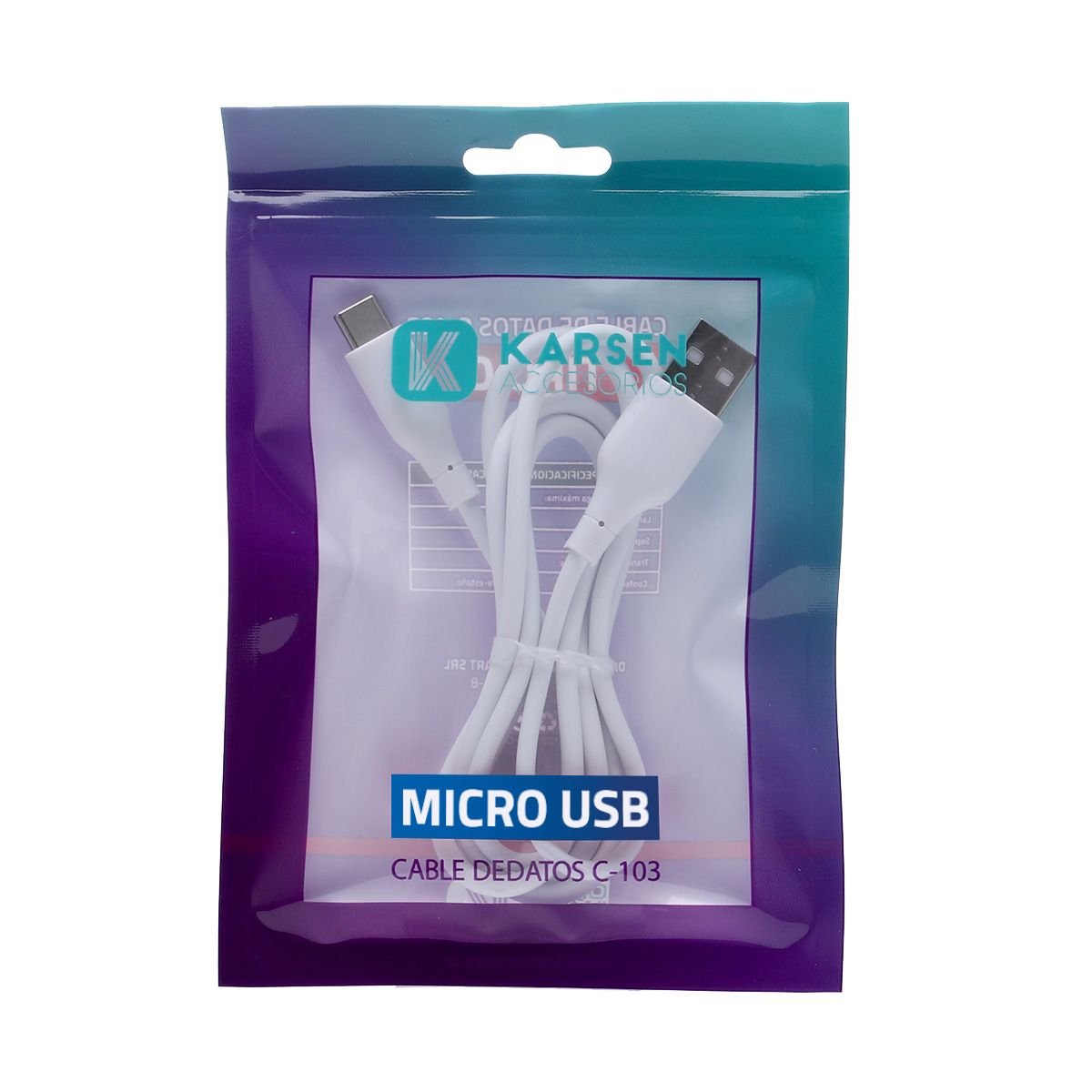 CABLE DE DATOS MICRO USB (C-103) KARSEN
