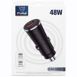 CARGADOR ADAPTADOR AUTO 2 USB A/C 48W CAR-53001