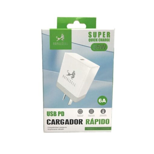 ADAPTADOR 55W TIPO C 6A ROYALCELL RC9006000B