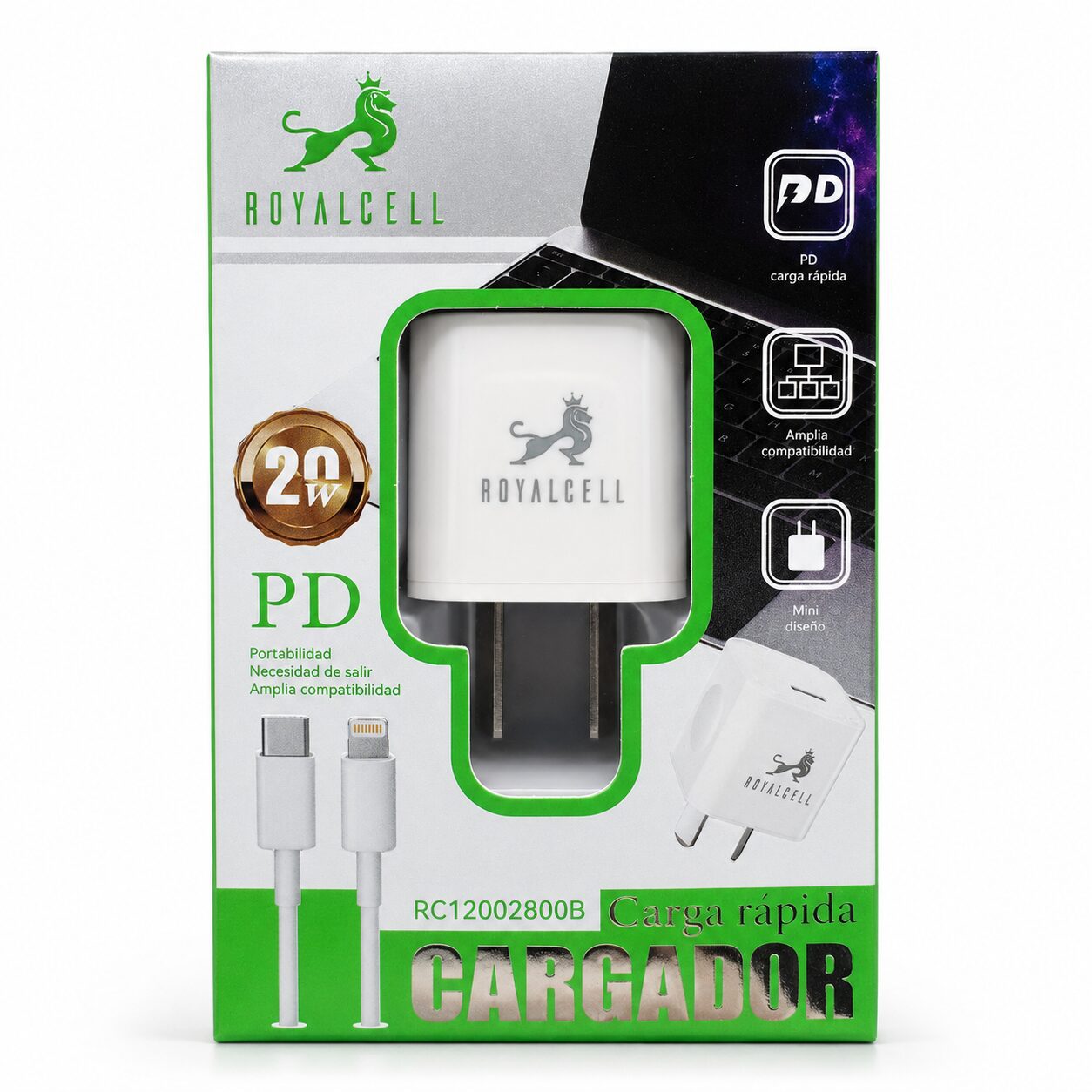 CARGADOR USB C CON CABLE IPHONE MINI DESARMADO RC12002800B