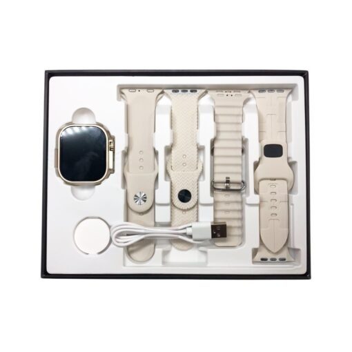 SMARTWATCH RELOJ LG81 ULTRA 4 BANDAS BEIGE