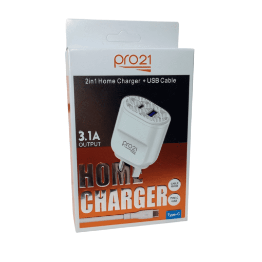 CARGADOR 220 TIPO C + USB CABLE DESMONTABLE 3.1 PRO21