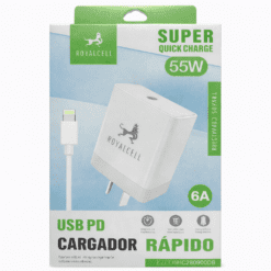 CARGADOR USB C CON CABLE IPHONE 55W 6A RC9006000B