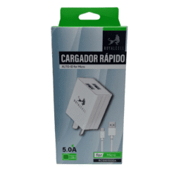 CARGADOR 220 MICRO USB 5.0A 2USB CABLE DESMONTABLE ROYALCELL RC5005000A