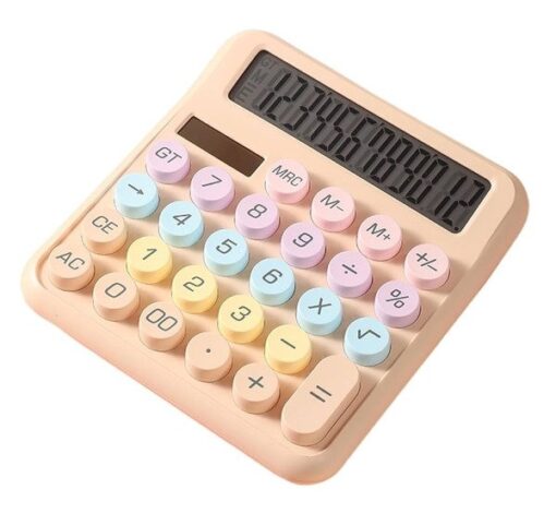 CALCULADORA 12 DIGITOS SOLAR PASTEL RH-2208B