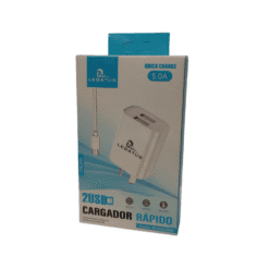 CARGADOR 220 MICRO USB 5.0A 2USB CABLE DESMONTABLE LEGATUS RC5005000B