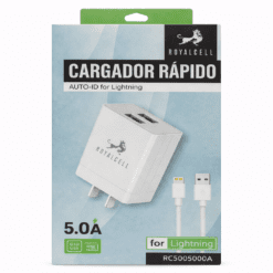 CARGADOR 2 USB A CON CABLE IPHONE 5.0A RC5005000A