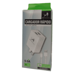 CARGADOR 220 IPHONE 5.0A 2USB CABLE DESMONTABLE ROYALCELL RC5005000A