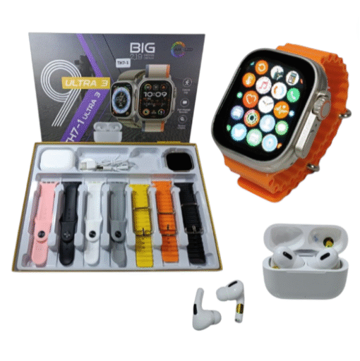 KIT AURICULAR Y RELOJ SMART C/MALLA INTERCAMBIABLE TH7-1 ULTRA 3