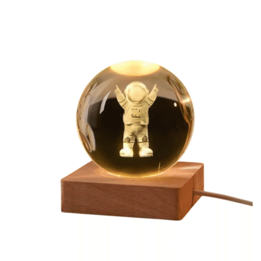 LÁMPARA VELADOR LED BOLA DE CRISTAL 3D