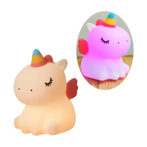 LÁMPARA VELADOR SILICONA RGB UNICORNIO