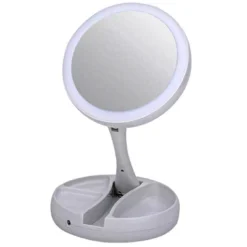 ESPEJO LED LUZ FRIA DOBLE CON AUMENTO USB XJ-988