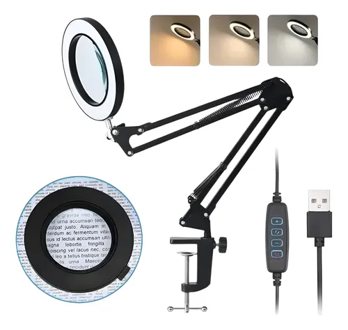 LAMPARA VELADOR LED CON LUPA ARTICULADA 83043 - Imagen 2