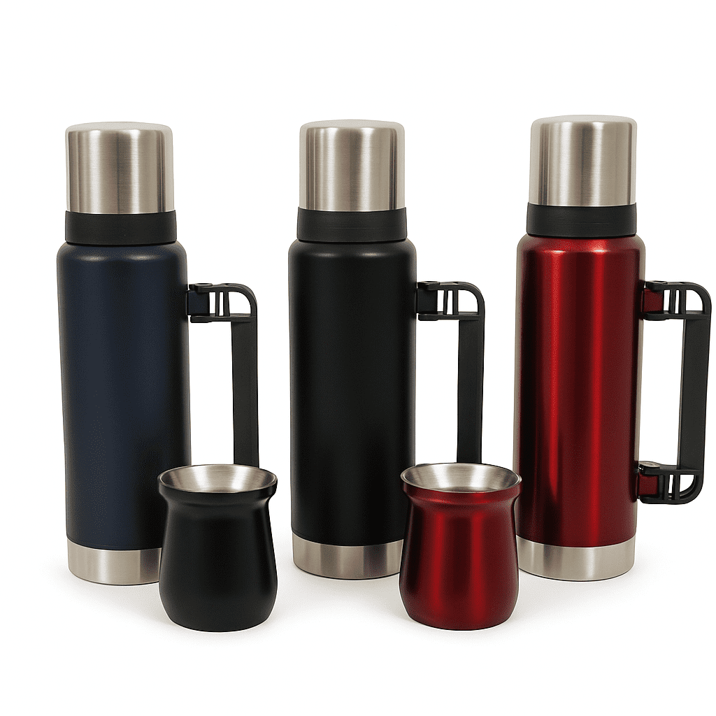 SET DE TERMO Y MATE ACERO 1400L