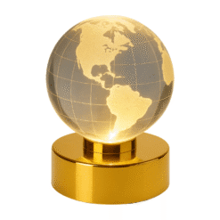 LÁMPARA VELADOR LED BOLA DE CRISTAL 3D SURTIDO GIRATORIO JW-2545