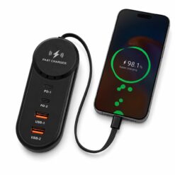 Alternative view of ZAPATILLA RACK CHARGER 2 USB + 2 TIPO C + CABLE TIPO C DF-62