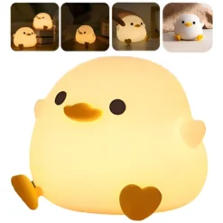 LÁMPARA VELADOR SILICONA RGB BABY PATO YH-326