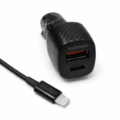 Alternative view of CARGADOR AUTO 2 USB A/C CON CABLE IPHONE 38W ATOMIC