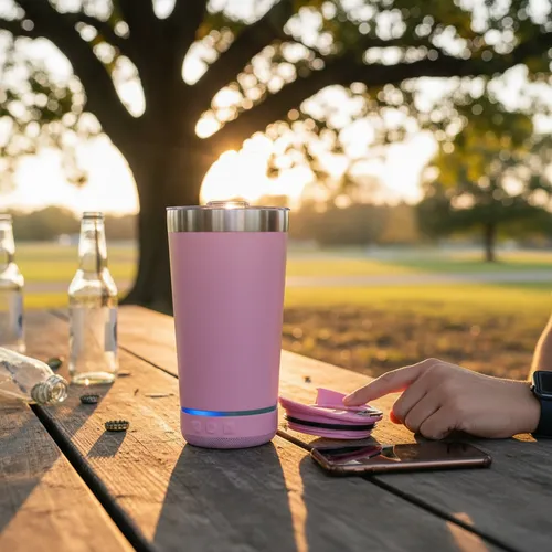 VASO TERMICO CON TAPA-DESTAPADOR Y PARLANTE ISA-816 - Imagen 2