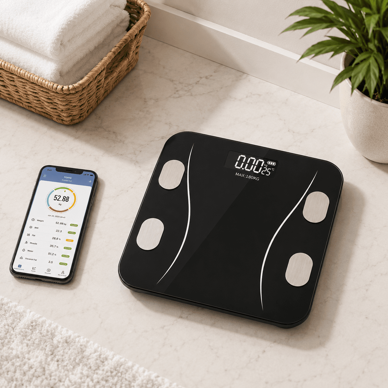 BALANZA DE BAÑO DIGITAL BLUETOOTH BULLTEC/H-196 - Imagen 2