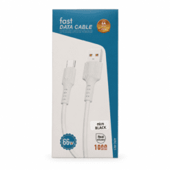 CABLE MICRO USB 6A 1M SILICONA NEGRO ADC-021