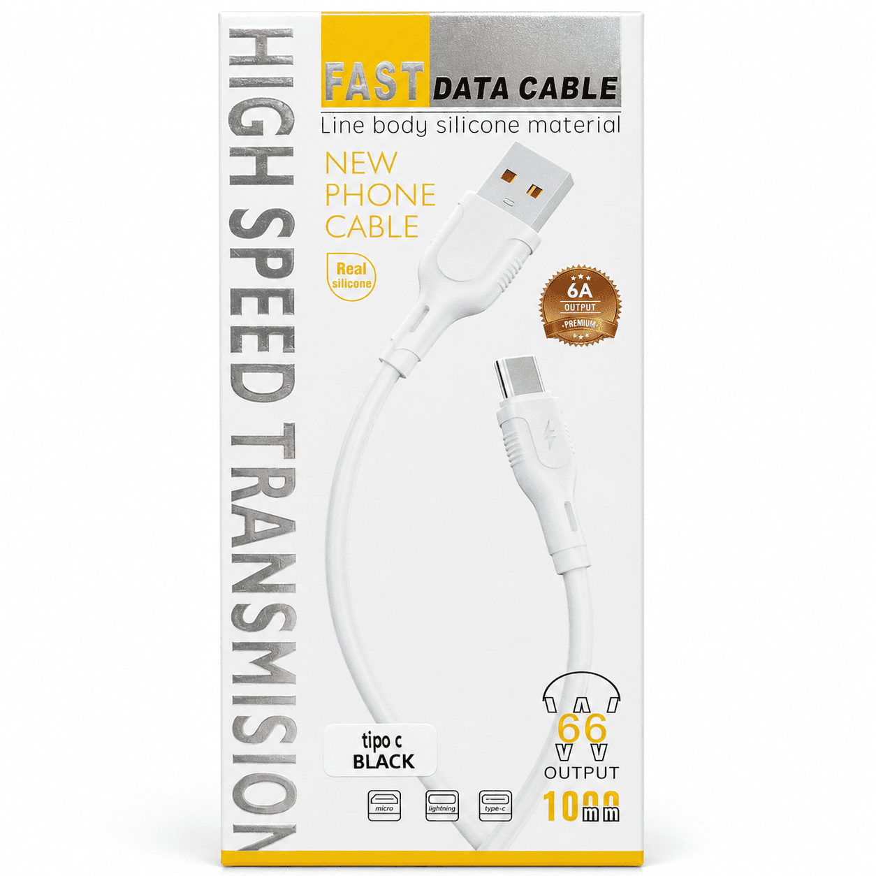 CABLE USB A TIPO C 6A 1M ADC-025