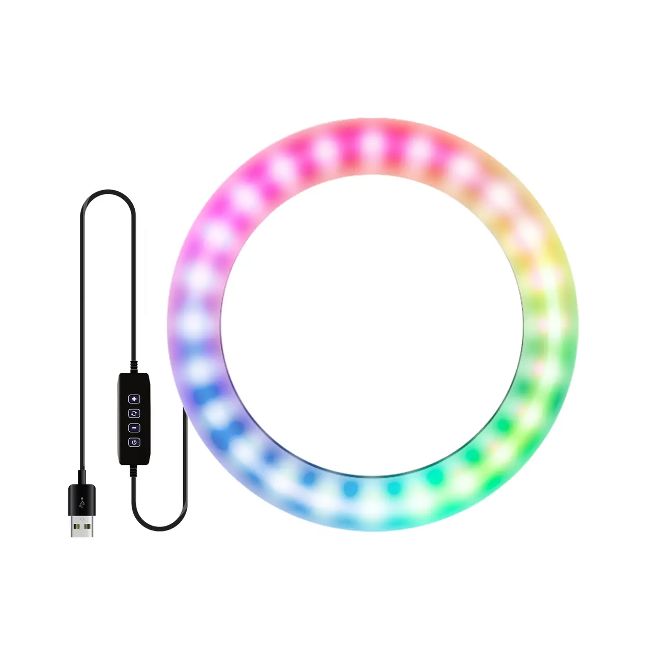 ARO FLASH LED SELFIE 26CM SIN TRIPODE RGB 0064