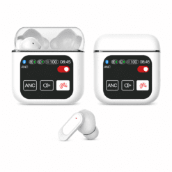 AURICULAR BLUETOOTH SD09 CON PANTALLA INTELIGENTE ANC/ENC BLANCO