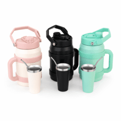 Alternative view of TERMO DE ACERO DOBLE PICO CON MATE Y BOMBILLA 1.5L QAN-2426