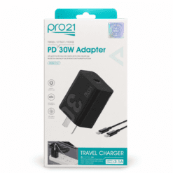 CARGADOR PRO21 P-31 PD 30W NEGRO TIPO C 3.1A C/CABLE