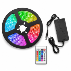 TIRA LED 5050 RGB 5M 12V C/CONTROL REMOTO LED-83094