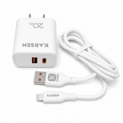 Alternative view of CARGADOR 2 USB A/C CON CABLE IPHONE 20W CAR-2002/1676