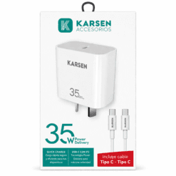 CARGADOR USB C CON CABLE TIPO C 35W CAR-3501/1678