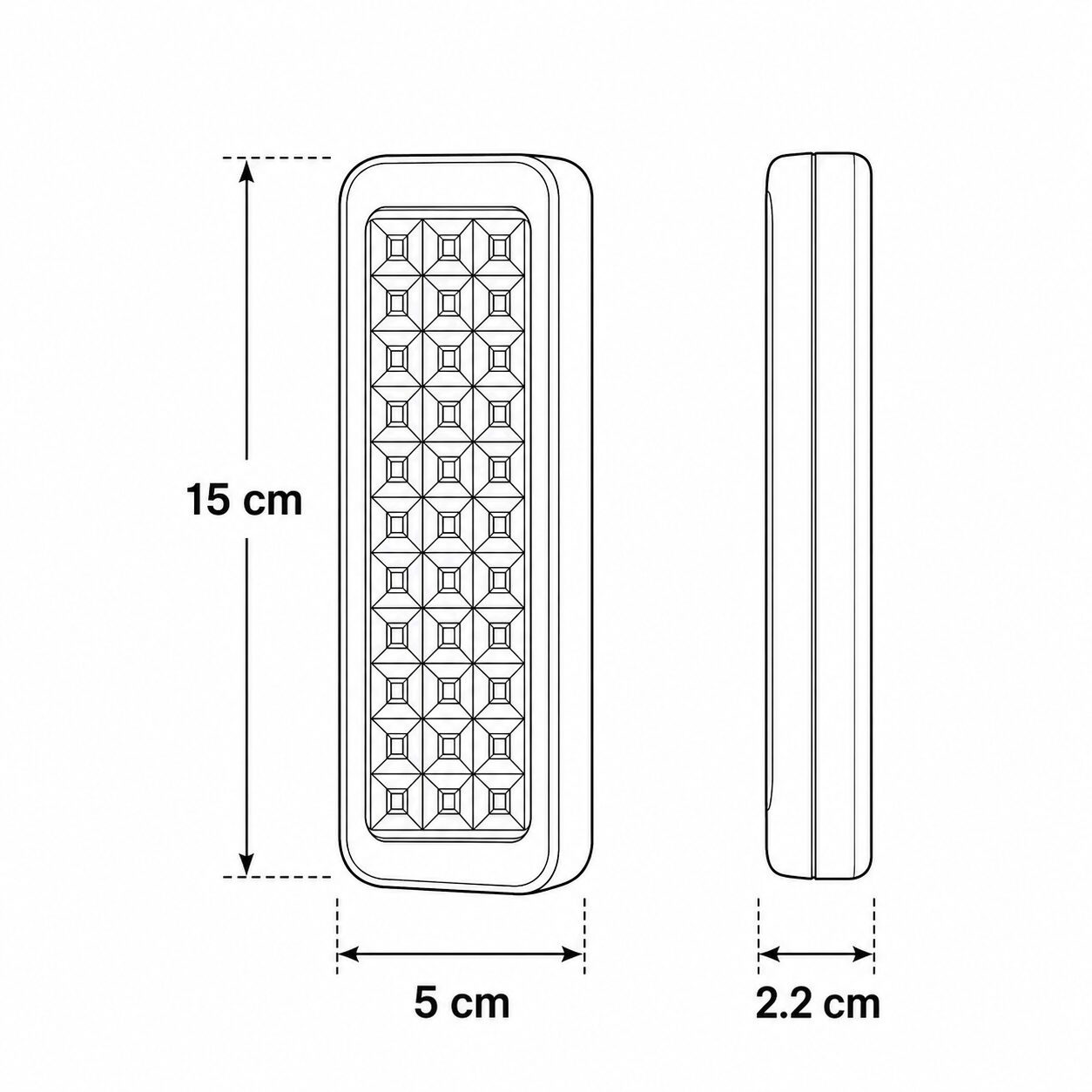 LUZ DE EMERGENCIA 30 LED MINI H-175/ZM-Y01 - Imagen 2