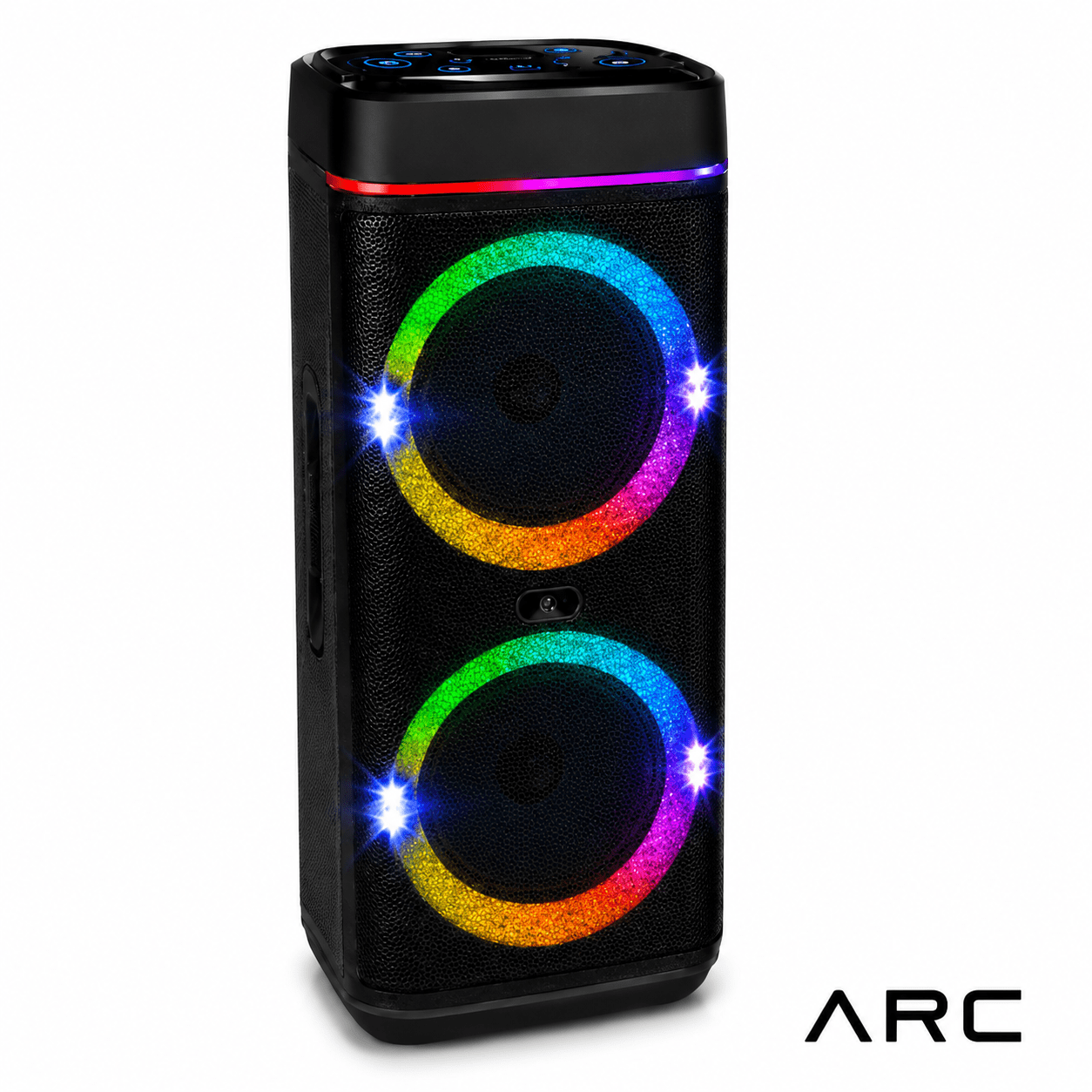 PARLANTE POTENCIADO BLUETOOTH 2X8 C/2 MICROFONOS TITAN 8000 - Imagen 2